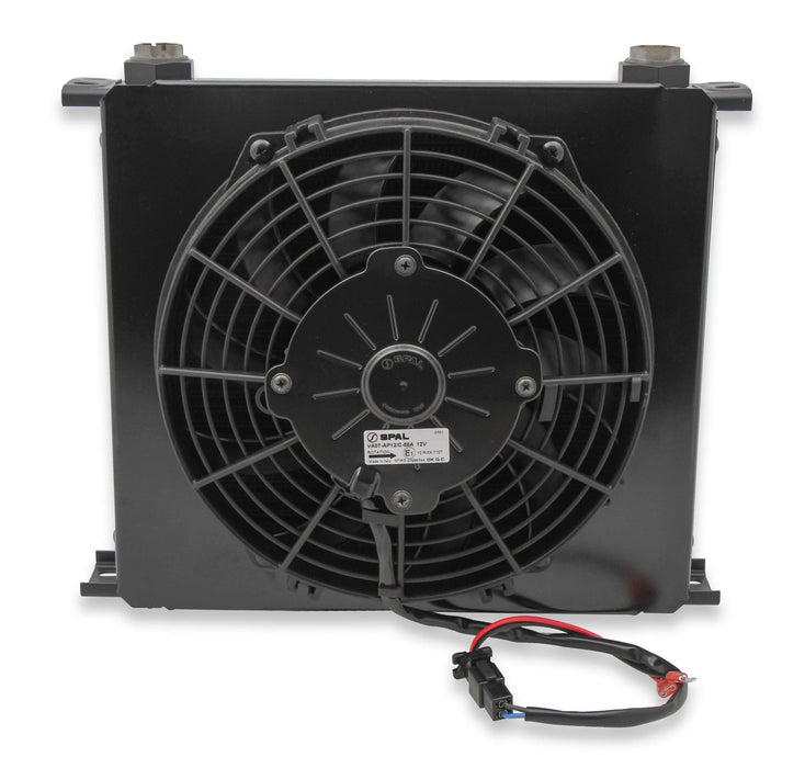 Earl's Performance FP434ERL UltraPro Oil Cooler; Black; 34 Row; w/Fan Pack; -10AN Female; Wide; - Truck Part Superstore