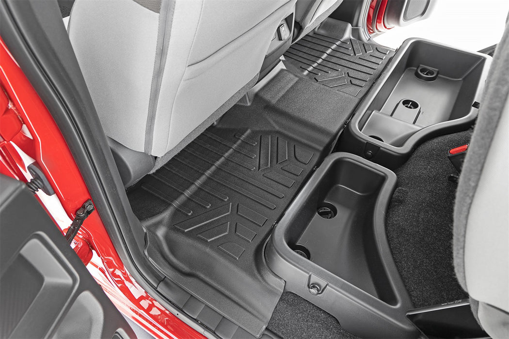 Rough Country M-80515 Floor Mats Front Rear and Rear Row Crew Cab Nissan Frontier 2WD/4WD (22-23) Rough Country - Truck Part Superstore