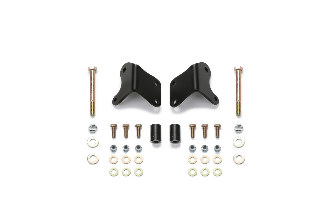 Fabtech FTS24141 Shock Mount Relocation Brackets; Front; Lower; For Use w/3 in. Long Travel; - Truck Part Superstore