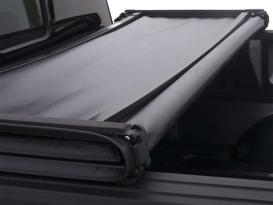 Lund 95087 Genesis™ Tri-Fold Tonneau; Black Leather Look; - Truck Part Superstore
