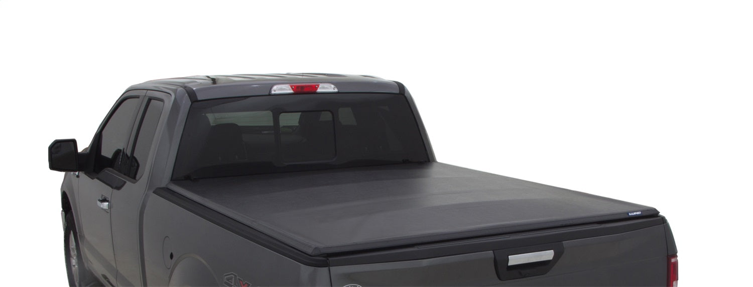 Lund 95089 Genesis™ Tri-Fold Tonneau; Black Leather Look; - Truck Part Superstore