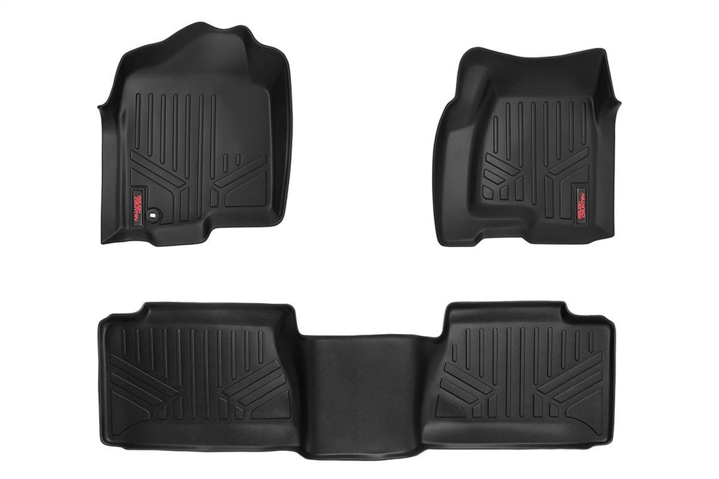 Rough Country M-29912 Heavy Duty Floor Mats Front/Rear-99-06 Silverado/Sierra Ext. Cab Rough Country - Truck Part Superstore
