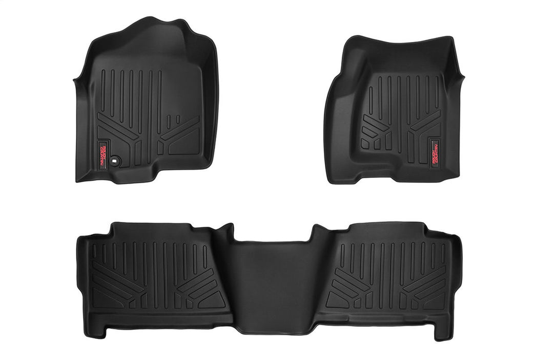 Rough Country M-29913 Heavy Duty Floor Mats Front/Rear-99-06 Silverado/Sierra Crew Cab Rough Country - Truck Part Superstore