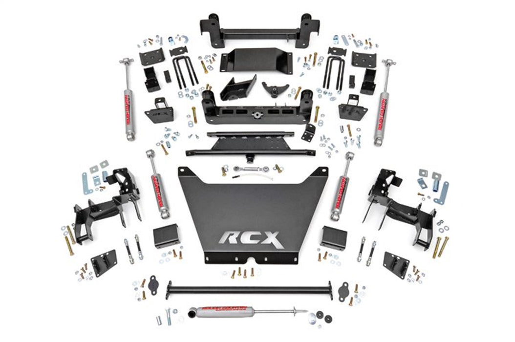 Rough Country 243.20 Suspension Lift Kit w/Shocks; 6 in. Lift; - Truck Part Superstore