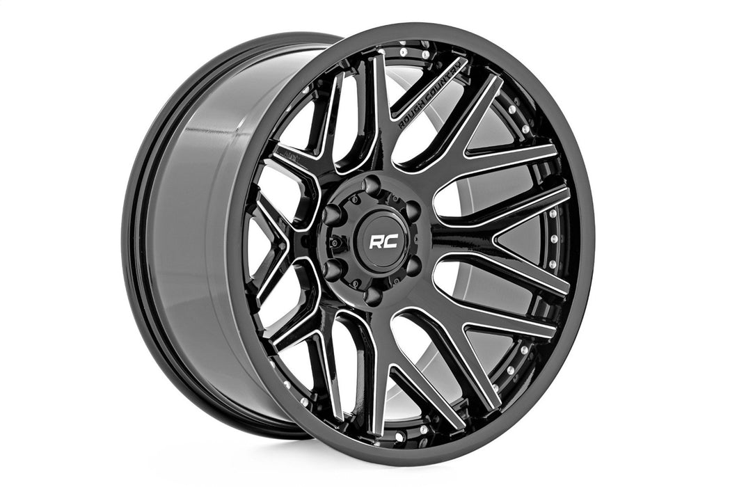Rough Country 95201013M 95 Series Wheel Machined One-Piece Gloss Black 20x10 5x4.5 -19mm Rough Country - Truck Part Superstore