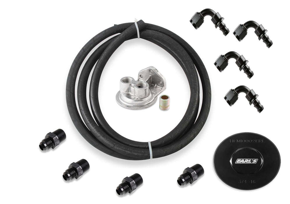 Earl's Performance HEMI0004ERL Oil Filter Relocation Kit - Truck Part Superstore
