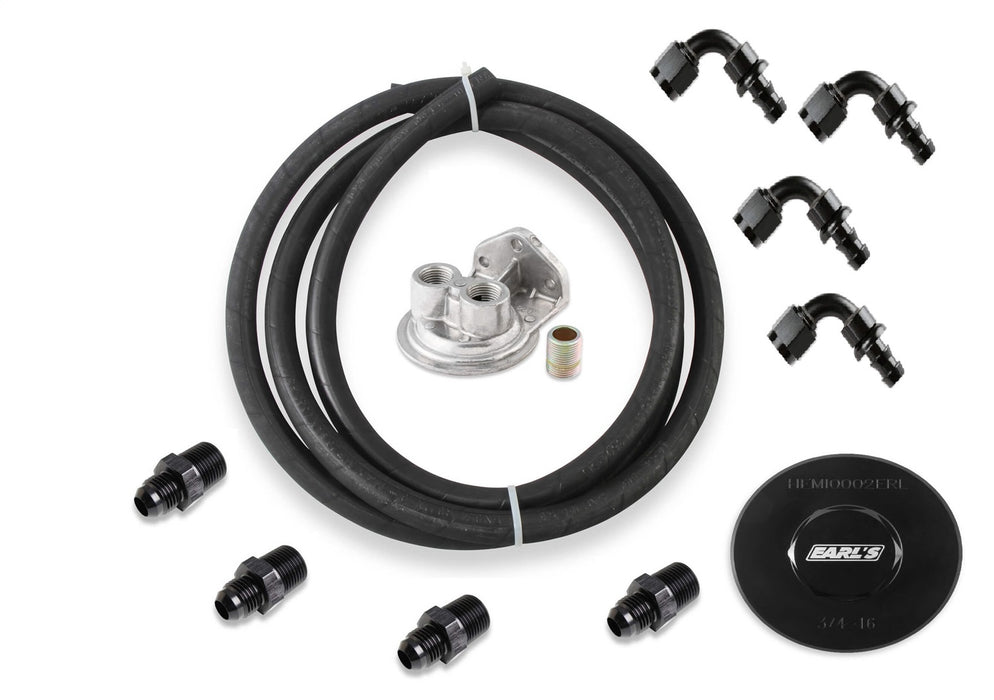 Earl's Performance HEMI0004ERL Oil Filter Relocation Kit - Truck Part Superstore