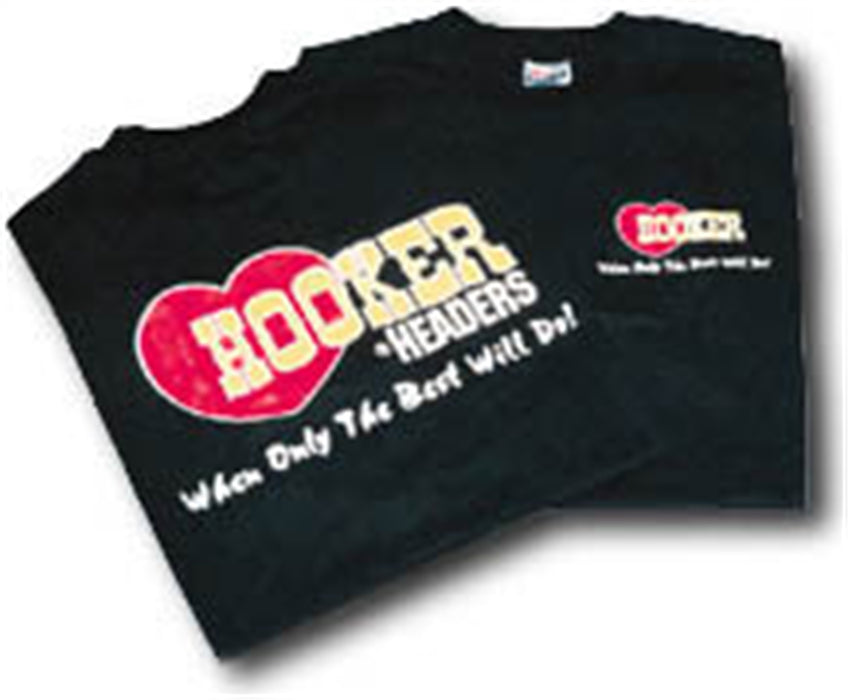Hooker 10235HKR Hooker T-Shirt; Short Sleeve; Hooker Headers Logo Left Chest; Black; XLarge; - Truck Part Superstore