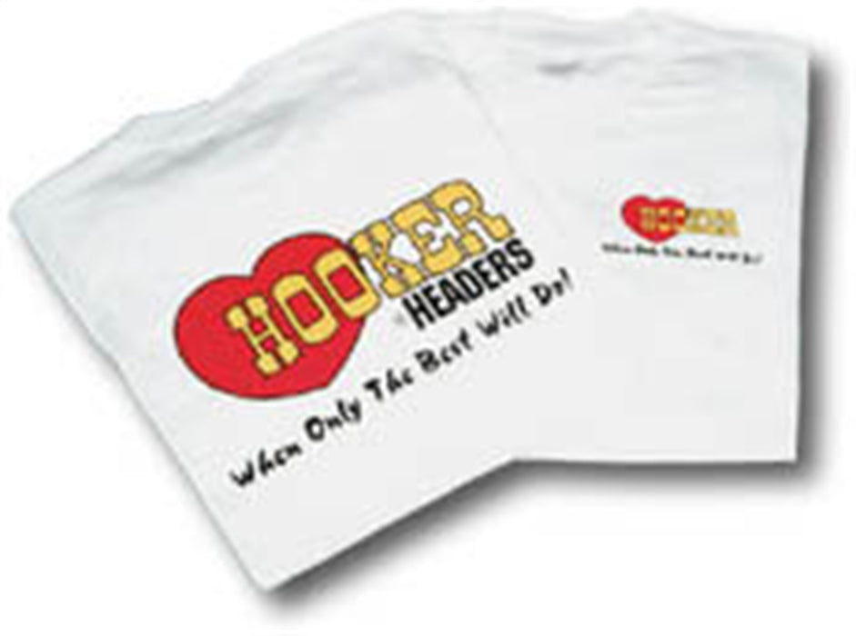 Hooker 10132HKR Hooker T-Shirt; Hooker Classic Logo; White; Small; - Truck Part Superstore