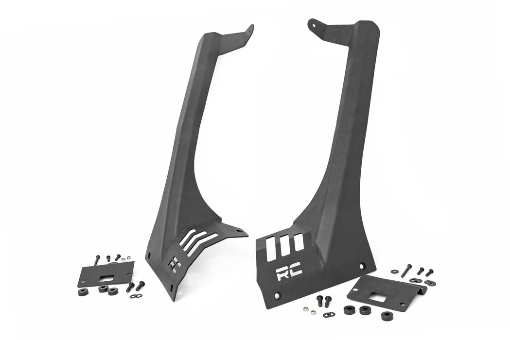 Rough Country 70063 Jeep 50-Inch Straight LED Light Bar Upper Windshield Kit (2020 Gladiator JT, 18-20 Wrangler JL) Rough Country - Truck Part Superstore