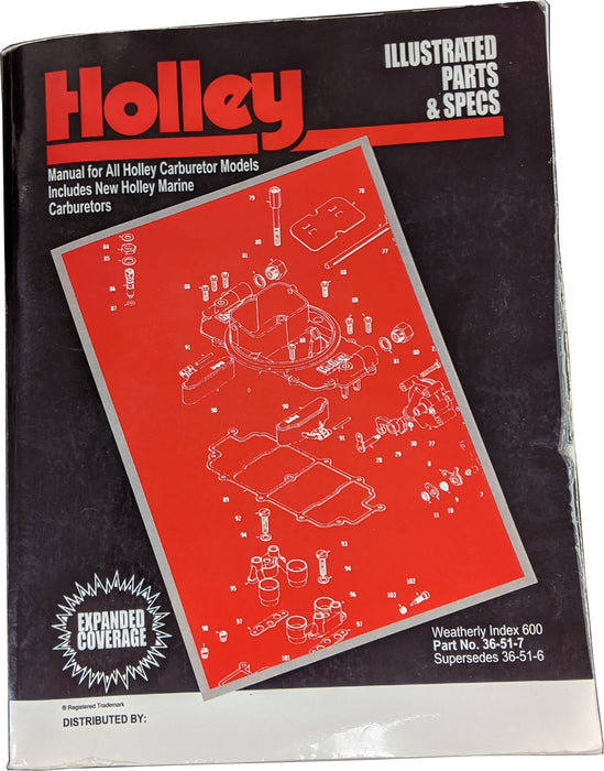 Holley 36-51-7 Manual Illustrated Parts & Specs Manual - Truck Part Superstore