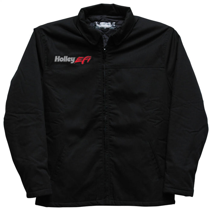 Holley 10360-MDHOL Holley EFI Shop Jacket; Black; Long Sleeve; Medium; - Truck Part Superstore