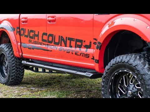 Rough Country SRB01900 Chevy HD2 Running Boards 19-20 GM 1500/2500 HD Crew Cab Rough Country - Truck Part Superstore