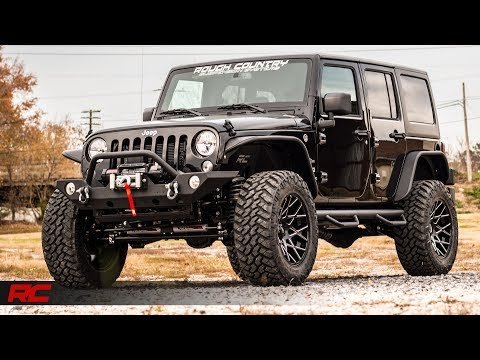 Rough Country 10511V Jeep JK Front and Rear Inner Fenders Set Vertex Shocks For 07-18 Wrangler JK Rough Country - Truck Part Superstore