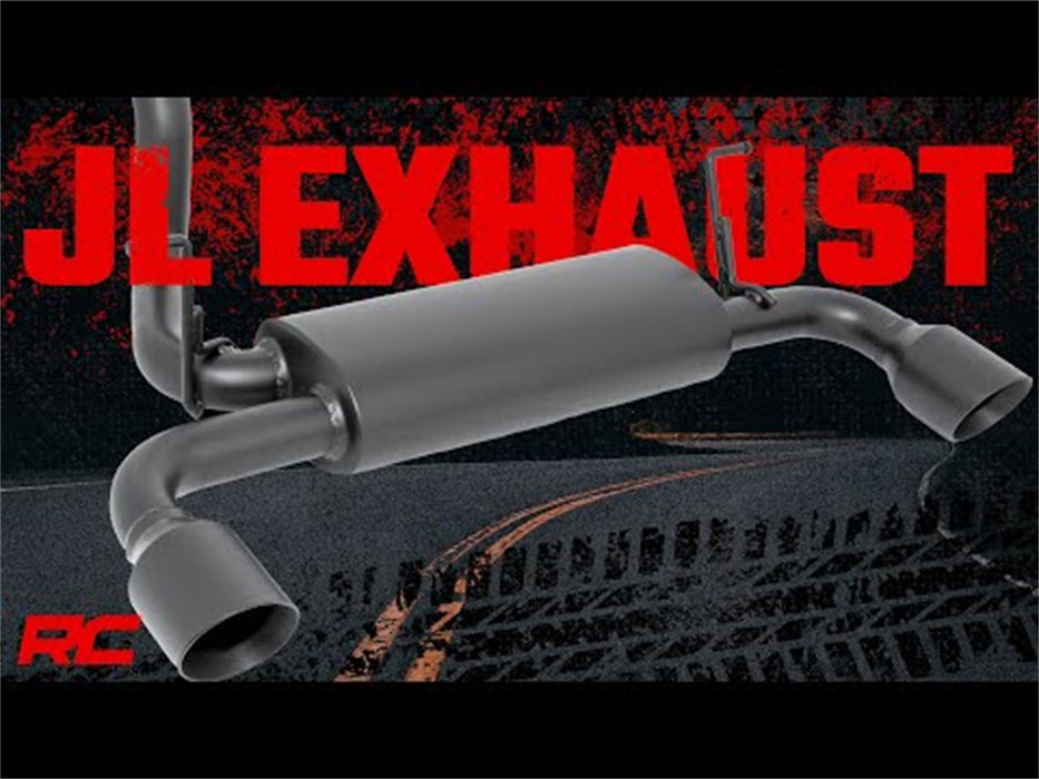 Rough Country 96003 Jeep Dual Outlet Performance Exhaust - Black 18-20 Wrangler JL/JLU Rough Country - Truck Part Superstore