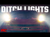Rough Country 70843 Chevy 2-inch LED Lower Windshield Ditch Kit Black Series w/ White DRL For 19-20 Silverado Rough Country - Truck Part Superstore