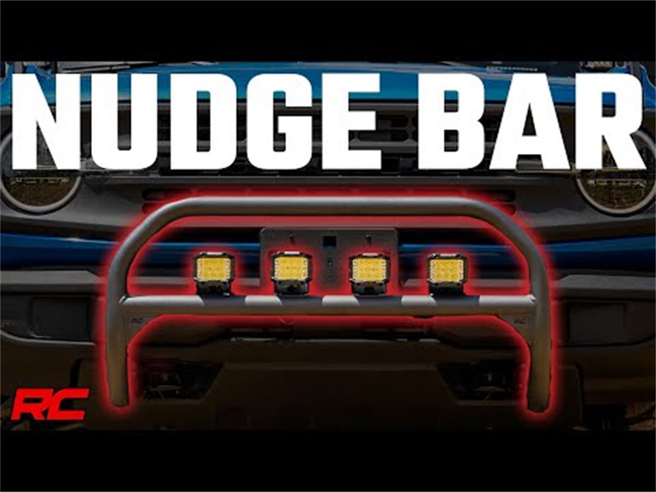 Rough Country 51047 Nudge Bar 20 Inch Black Series DRL Single Row LED 21-22 Ford Bronco 4WD Rough Country - Truck Part Superstore