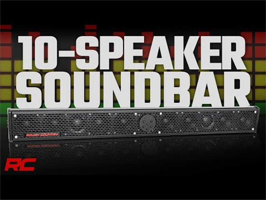Rough Country 99500 Bluetooth Soundbar; 10 Speaker; Waterproof; UTV/ATV; - Truck Part Superstore
