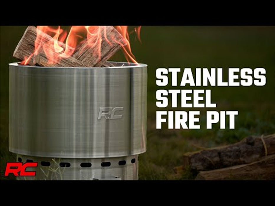Rough Country 117515 Fire Pit Stainless Steel With Carry Bag Rough Country - Truck Part Superstore