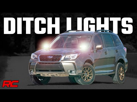 Rough Country 70873 Subaru 3-inch LED Lower Windshield Ditch Kit 14-18 Forester Wide Angle Osram Rough Country - Truck Part Superstore