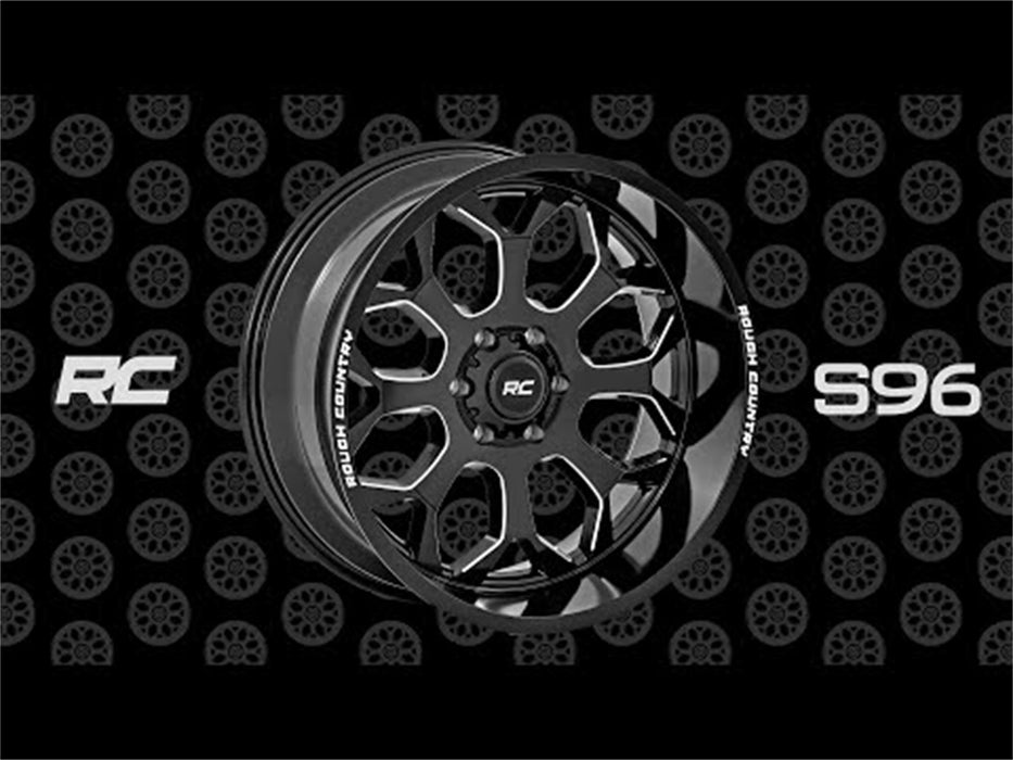 Rough Country 96201012A 96 Series Wheel One-Piece Gloss Black 20x10 6x5.5 -19mm Rough Country - Truck Part Superstore