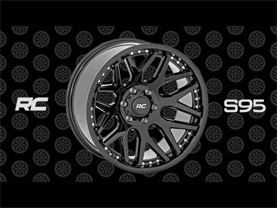 Rough Country 95201013M 95 Series Wheel Machined One-Piece Gloss Black 20x10 5x4.5 -19mm Rough Country - Truck Part Superstore