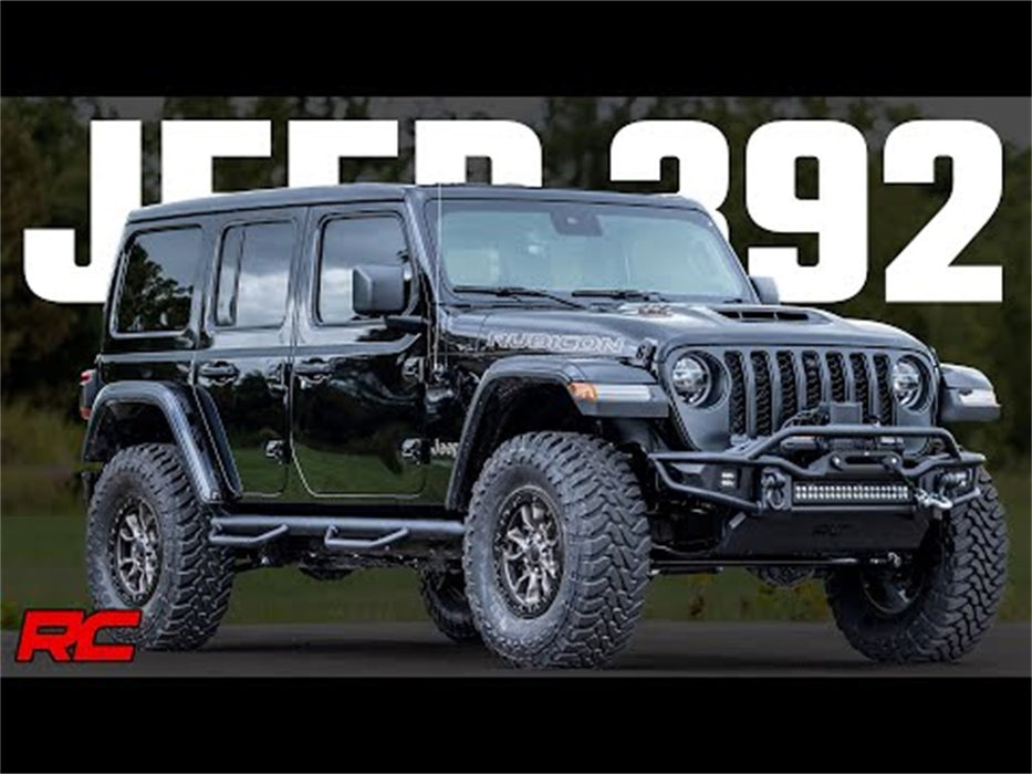 Rough Country 10647 Front Winch Bumper; Tubular; Skid Plate; Satin Black; - Truck Part Superstore