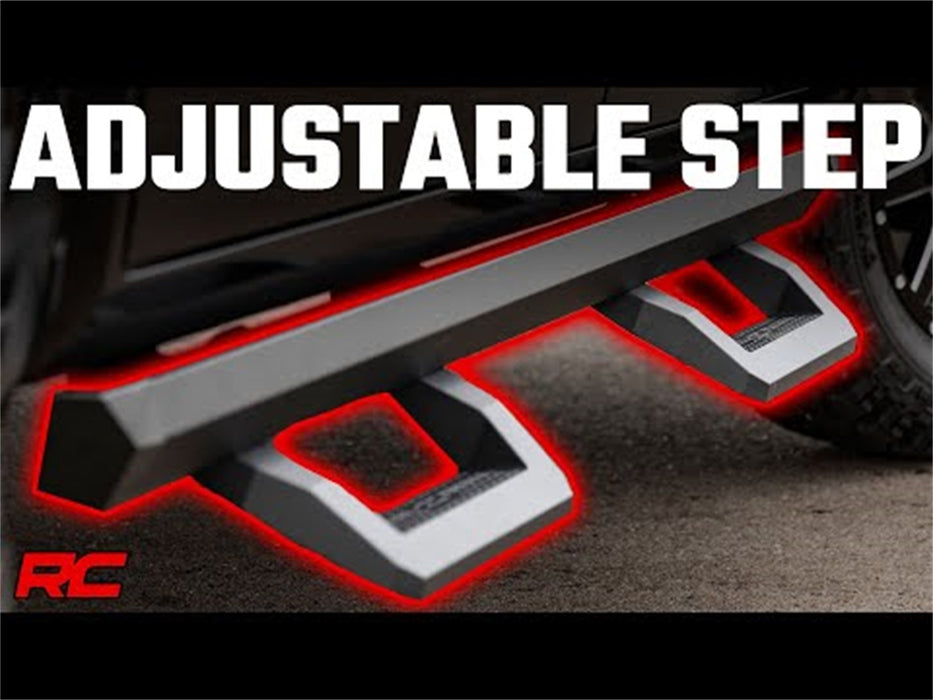 Rough Country 72001 SR2 Side Steps; Adjustable; Aluminum; Modular; - Truck Part Superstore