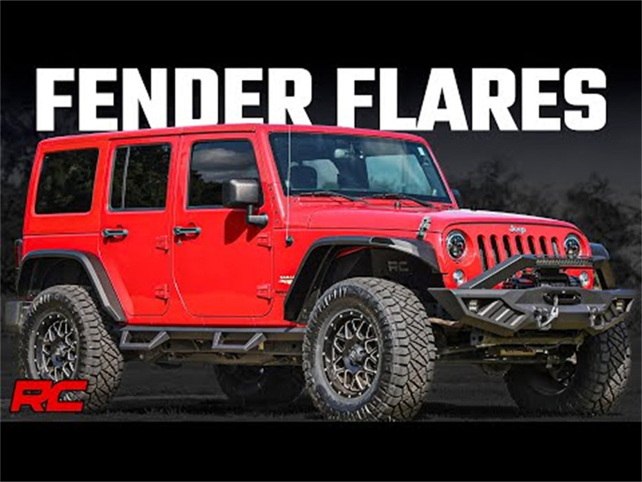 Rough Country 99037 Fender Flares; High Clearance; Thermoplastic; - Truck Part Superstore