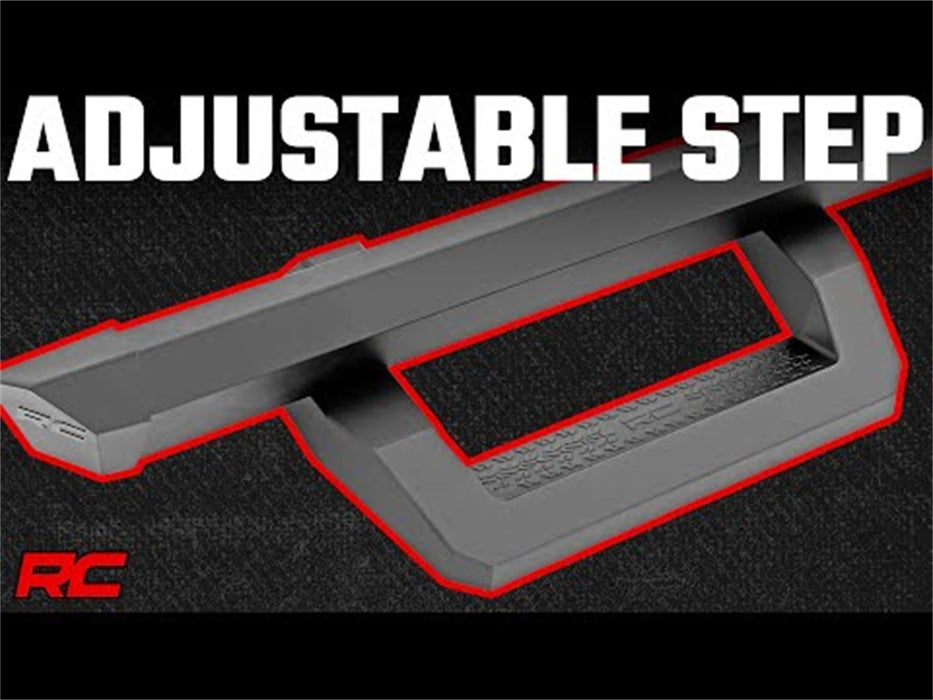 Rough Country 52001 SR2 Adjustable Aluminum Steps Crew Cab 15-22 Ford F-150/17-22 Super Duty Rough Country - Truck Part Superstore