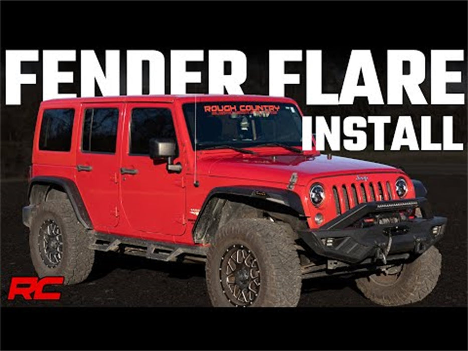 Rough Country 99037 Fender Flares; High Clearance; Thermoplastic; - Truck Part Superstore