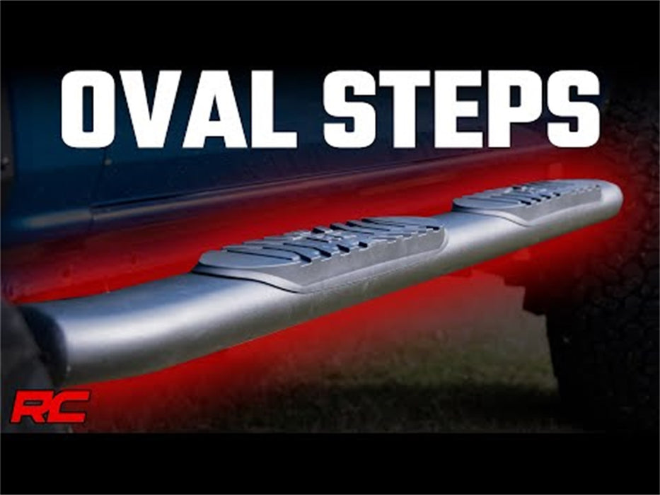Rough Country 21011 Oval Nerf Step 4.5 Inch 4-Door Black 21-22 Ford Bronco 4WD Rough Country - Truck Part Superstore