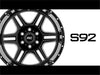 Rough Country 92201206 92 Series Wheel Machined One-Piece Gloss Black 20x12 8x180 -44mm Rough Country - Truck Part Superstore