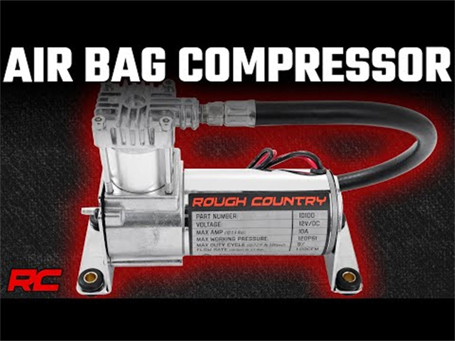 Rough Country 10100 Onboard Air Bag Compressor Kit w/Gauge - Truck Part Superstore
