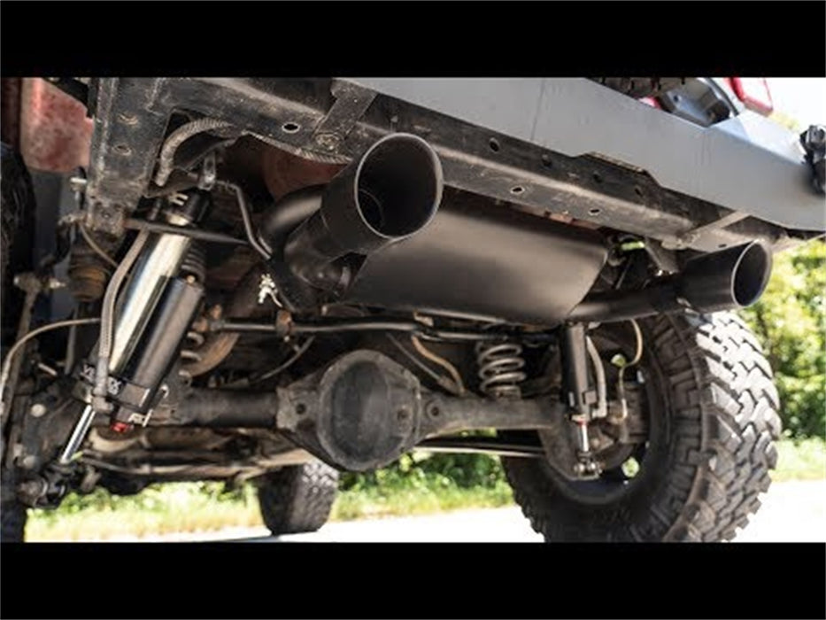 Rough Country 96002A Jeep Dual Outlet Performance Exhaust - Black 07-18 Wrangler JK Rough Country - Truck Part Superstore