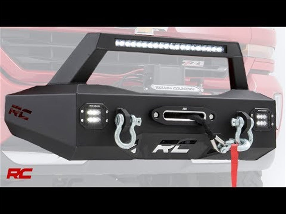 Rough Country 93140 Winch Mount System; Fit RC RS4500LB Winch PN[RS4500S]; Black; - Truck Part Superstore