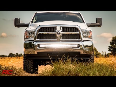 Rough Country 70570B Dodge 40-inch Curved LED Light Bar Hidden Bumper Kit w/Black Series LED For 10-18 Ram 2500/3500 Rough Country - Truck Part Superstore