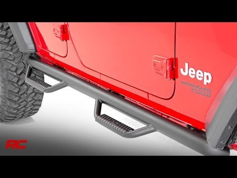 Rough Country 90764 Jeep Wheel to Wheel Nerf Steps 07-18 Wrangler JK 4 Door Rough Country - Truck Part Superstore