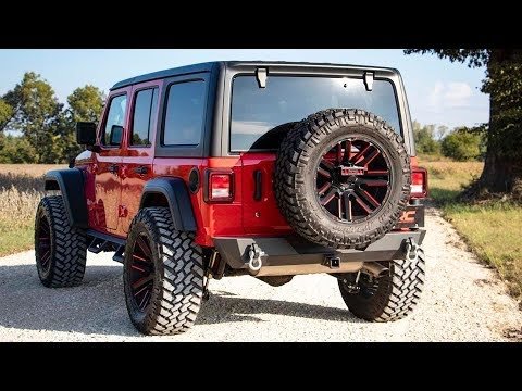 Rough Country 10598 Jeep JL Rear Trail Bumper with Tire Carrier For 18-Pres Wrangler JL 4WD Rough Country - Truck Part Superstore