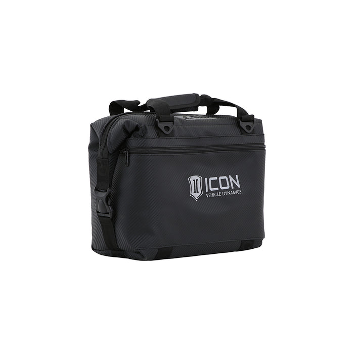 ICON Vehicle Dynamics ICON-2142-STL-BL/CB-12PK 12PK CARBON AO COOLER WITH STANDARD ICON LOGO - Truck Part Superstore