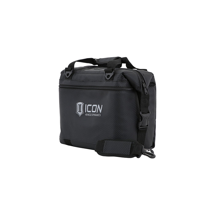 ICON Vehicle Dynamics ICON-2142-STL-BL/CB-12PK 12PK CARBON AO COOLER WITH STANDARD ICON LOGO - Truck Part Superstore