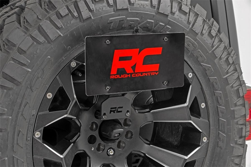 Rough Country 10541 Jeep License Plate Adapter 07-18 Wrangler JK / JK Unlimited Rough Country - Truck Part Superstore