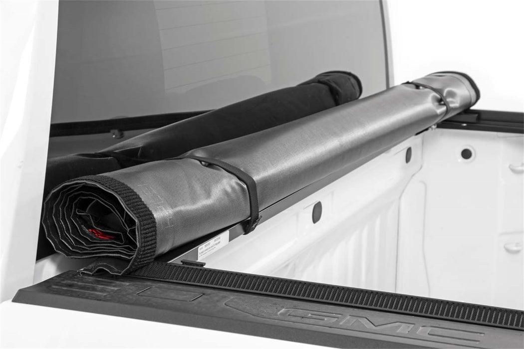 Rough Country 48120580 Silverado/Sierra Soft Roll-Up Bed Cover 5 Foot 8 Inch Bed For 19-Pres Silverado/Sierra 1500 Rough Country - Truck Part Superstore