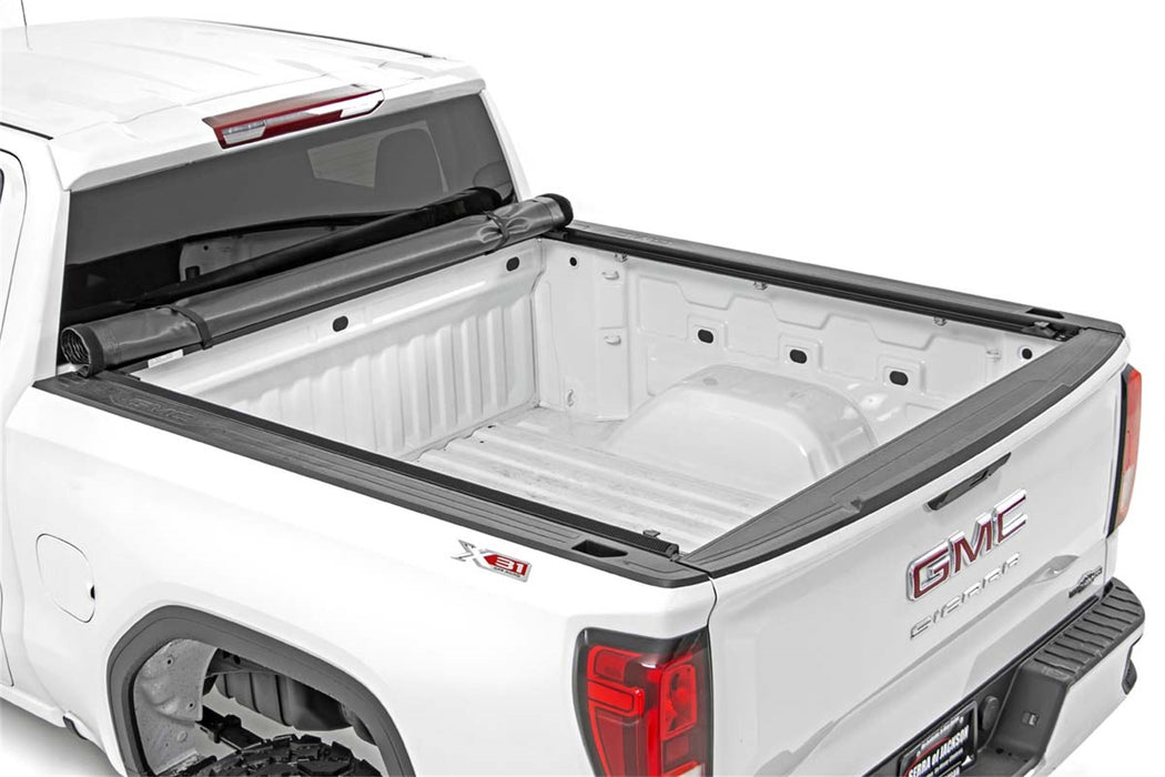 Rough Country 48120580 Silverado/Sierra Soft Roll-Up Bed Cover 5 Foot 8 Inch Bed For 19-Pres Silverado/Sierra 1500 Rough Country - Truck Part Superstore
