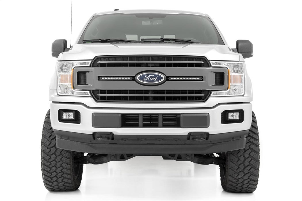 Rough Country 70809 Dual 10 Inch LED Chrome Series Grille Kit 18-20 F-150 XLT Rough Country - Truck Part Superstore