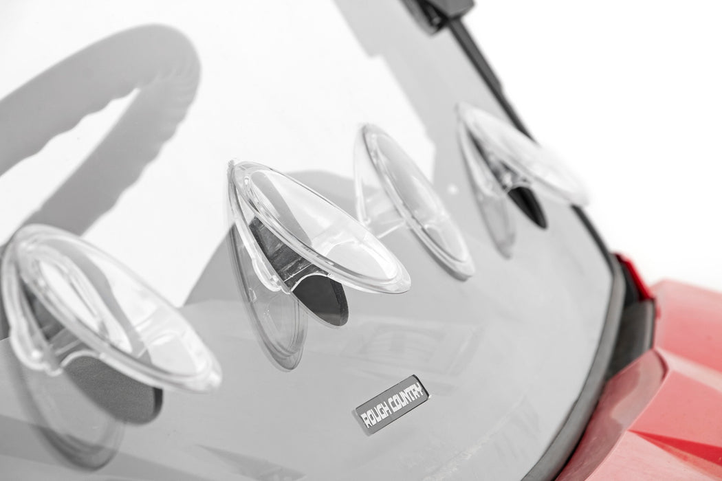 Rough Country 98232010 Polaris Scratch Resistant Full Vented Windshield For 16-18 Ranger 1000XP and 13-20 Ranger 900XP Rough Country - Truck Part Superstore