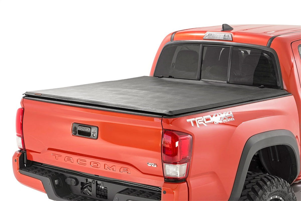 Rough Country RC44716501 TacomaSoft Tri-Fold Bed Cover 16-20 Tacoma 5 Foot Bed w/Cargo Mgmt Rough Country - Truck Part Superstore