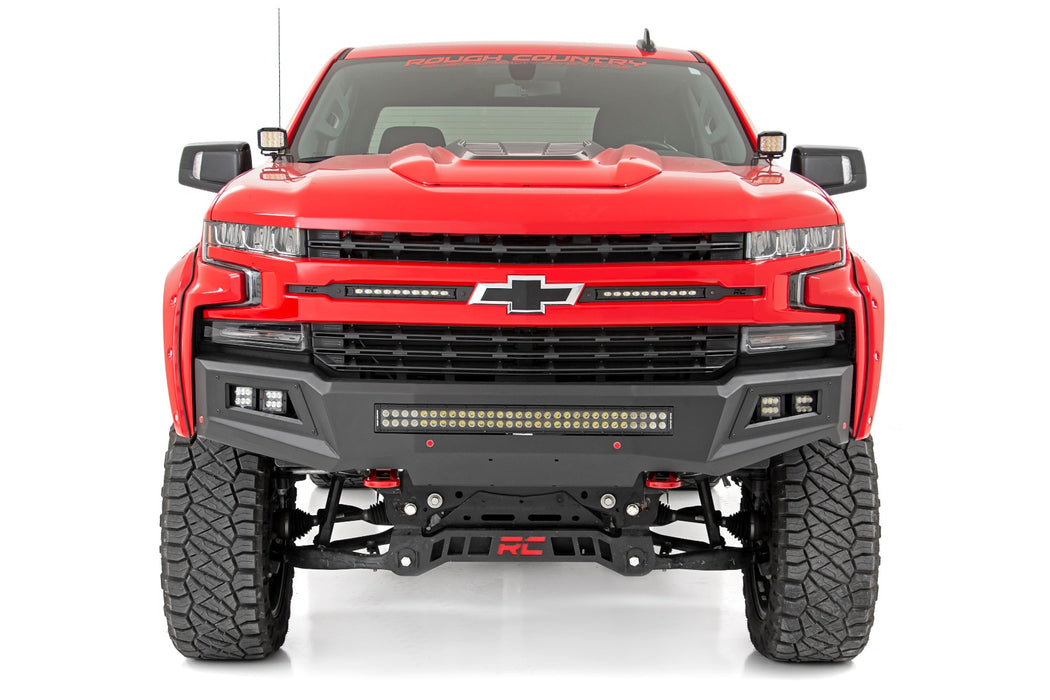 Rough Country 70845 Chevy 3-inch LED Lower Windshield Ditch Kit Wide Angle Osram For 19-20 Silverado Rough Country - Truck Part Superstore