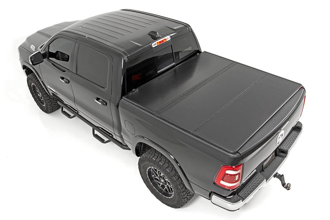 Rough Country 45309550A Hard Folding Bed Cover 5.5 Ft Bed Ram 1500 2WD/4WD (10-23 and Classic) Rough Country - Truck Part Superstore