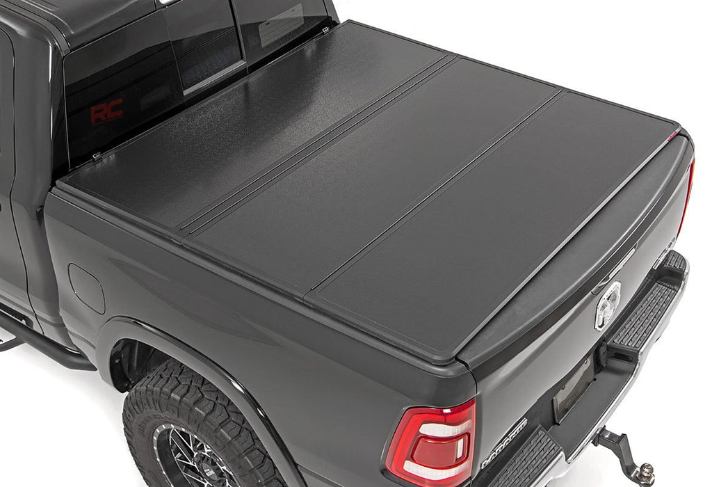 Rough Country 45307650A Hard Folding Bed Cover 6.5 Ft Bed 19-21 Ram 1500 2WD/4WD Rough Country - Truck Part Superstore